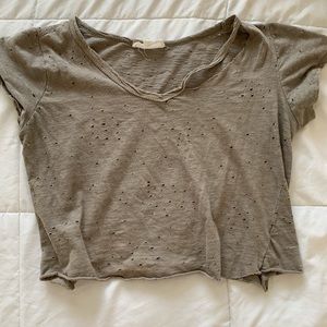 cropped shirt with holes (thats the design)